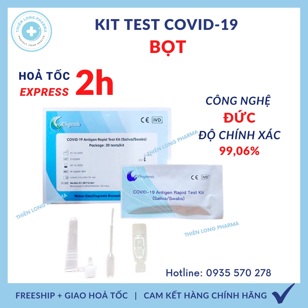 Kit test nhanh nước bọt Covid-19 Antigen Rapid tại nhà, que test nhanh nước bọt chính hãng được BỘ Y TẾ cấp phép