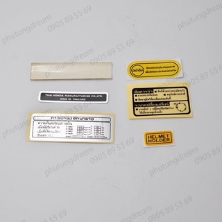 Bộ 6 tem thông số dream thái