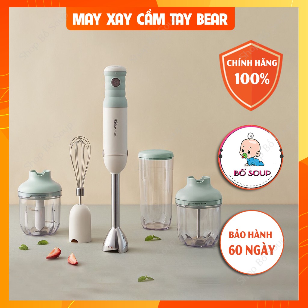 Máy xay cầm tay chính hãng bear thiết kế nhỏ gọn Shop Bố Soup