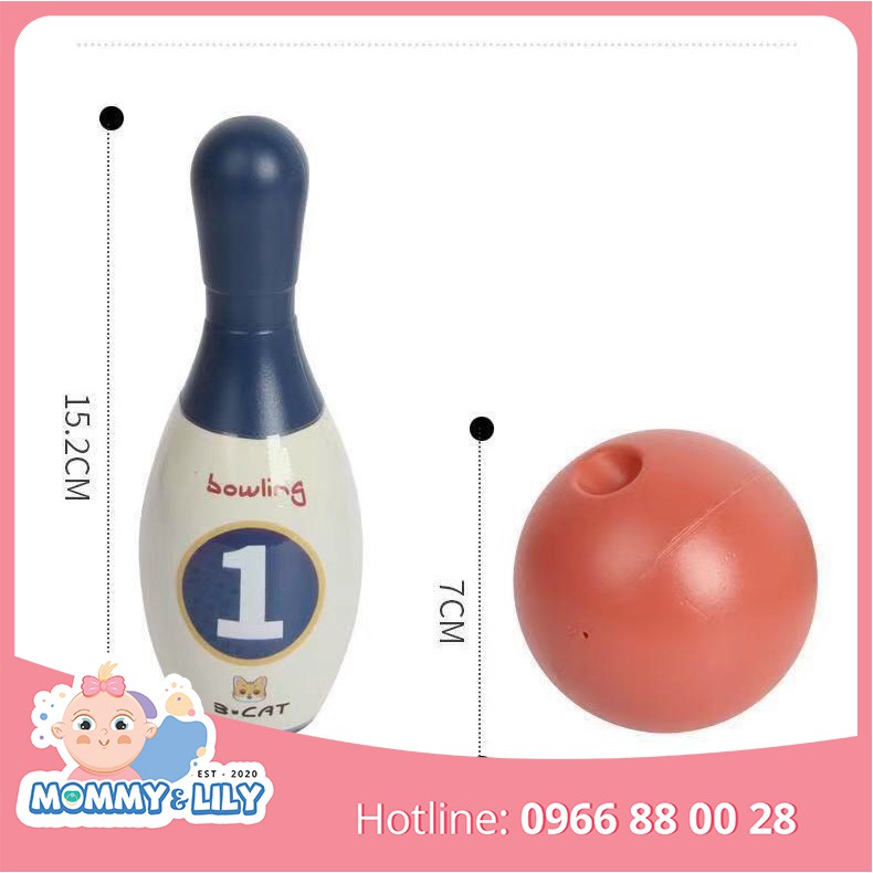 Bowling mini Chơi Trong Nhà Sôi Động Và Vui Nhộn Tương Tác Cùng Bé