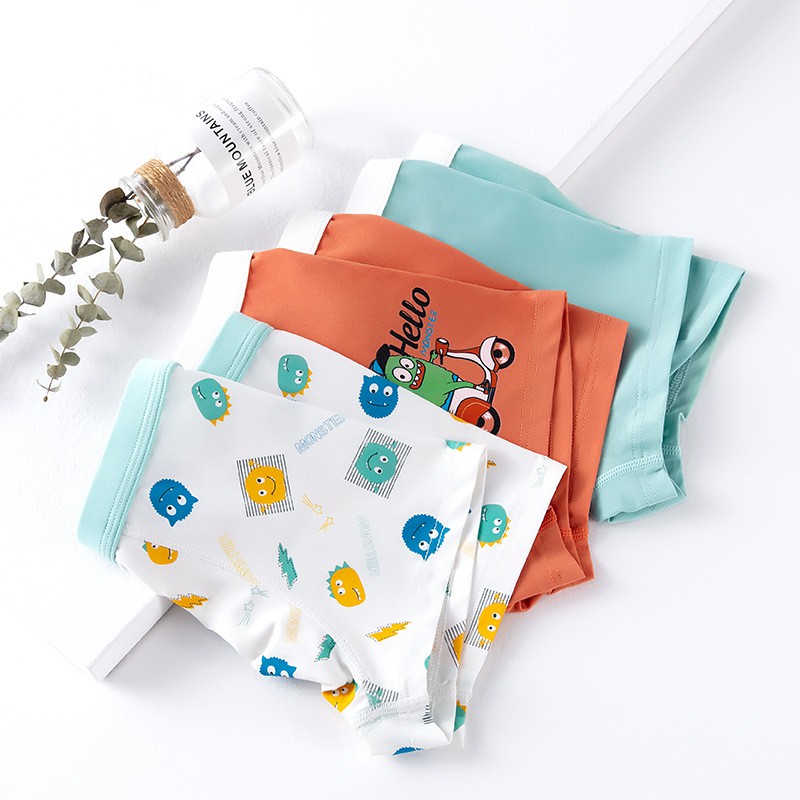 Quần lót boxer chất liệu cotton cỡ vừa và rộng dành cho bé trai