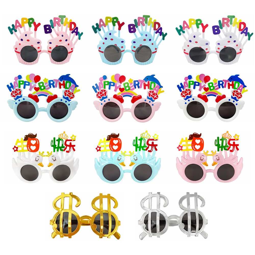 Kính mát thiết kế chữ Happy Birthday đáng yêu trang trí tiệc sinh nhật lễ kỷ niệm dành cho người lớn và trẻ em