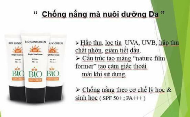 Kem chống nắng bio sunscreen