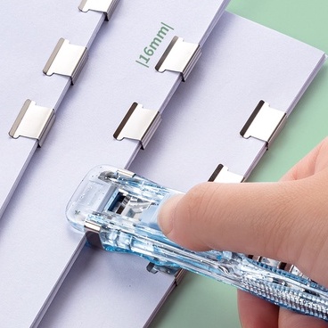 Bộ Đẩy Kẹp Giấy MaiHe Trong Suốt Kèm 8 Kẹp Tiện Dụng