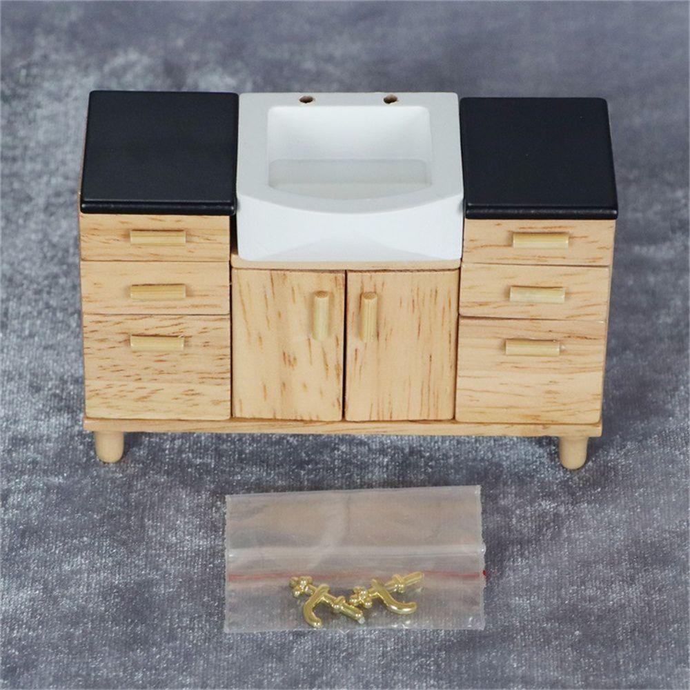 IVORY Mô Hình Chậu Rửa Mini Tỉ Lệ 1 / 12 Dùng Trang Trí Nhà Búp Bê