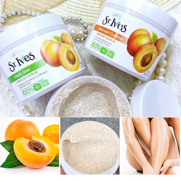 Kem Tẩy Tế Bào Chết Body St.Ives Fresh Skin Apricot Scrub (283g)