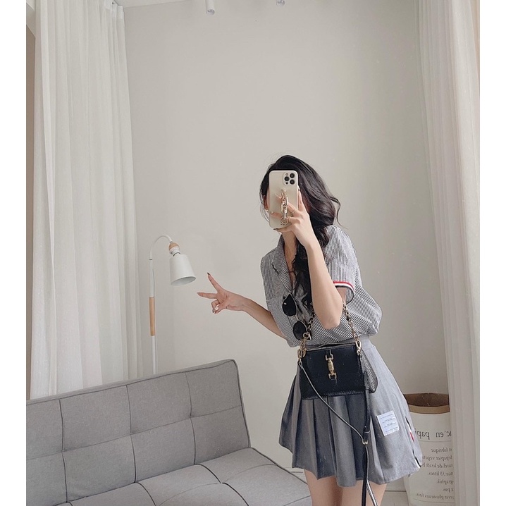 Set bộ sơ mi tay viền đỏ Thom Samhyewear