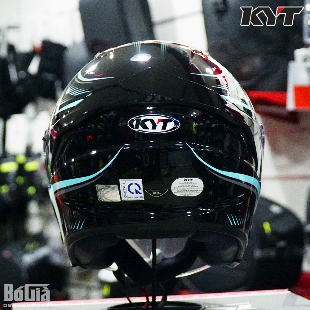 Nón 3/4 KYT NFJ Radar Aqua Blue