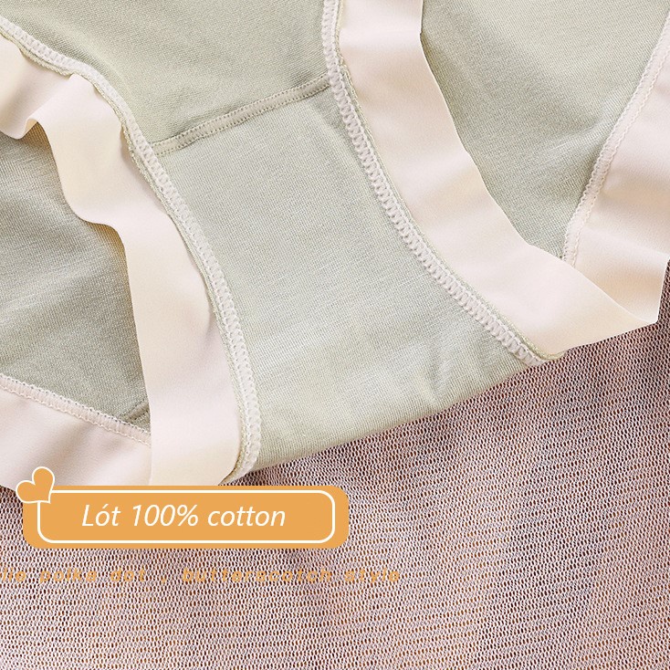 Quần lót nữ cotton Hàn siêu mịn co giãn 4 chiều phối viền su lạnh chống lộ Eavana NLQ151