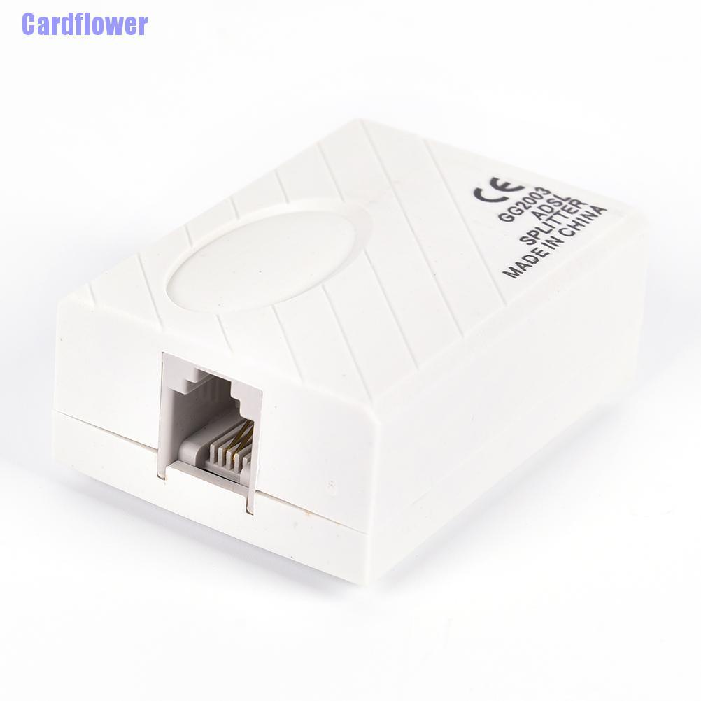 Cardflower  RJ11 Cable Line ADSL Fax Modem Phone Network Jack Micro Filter Splitter Adapter