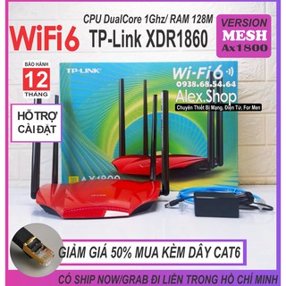 🔥10.10🔥Phát WiFi 6-Mesh TP-Link Xdr1860 AX1800 Công Suất Cao Băng Thông 1800M - BH 12 Tháng