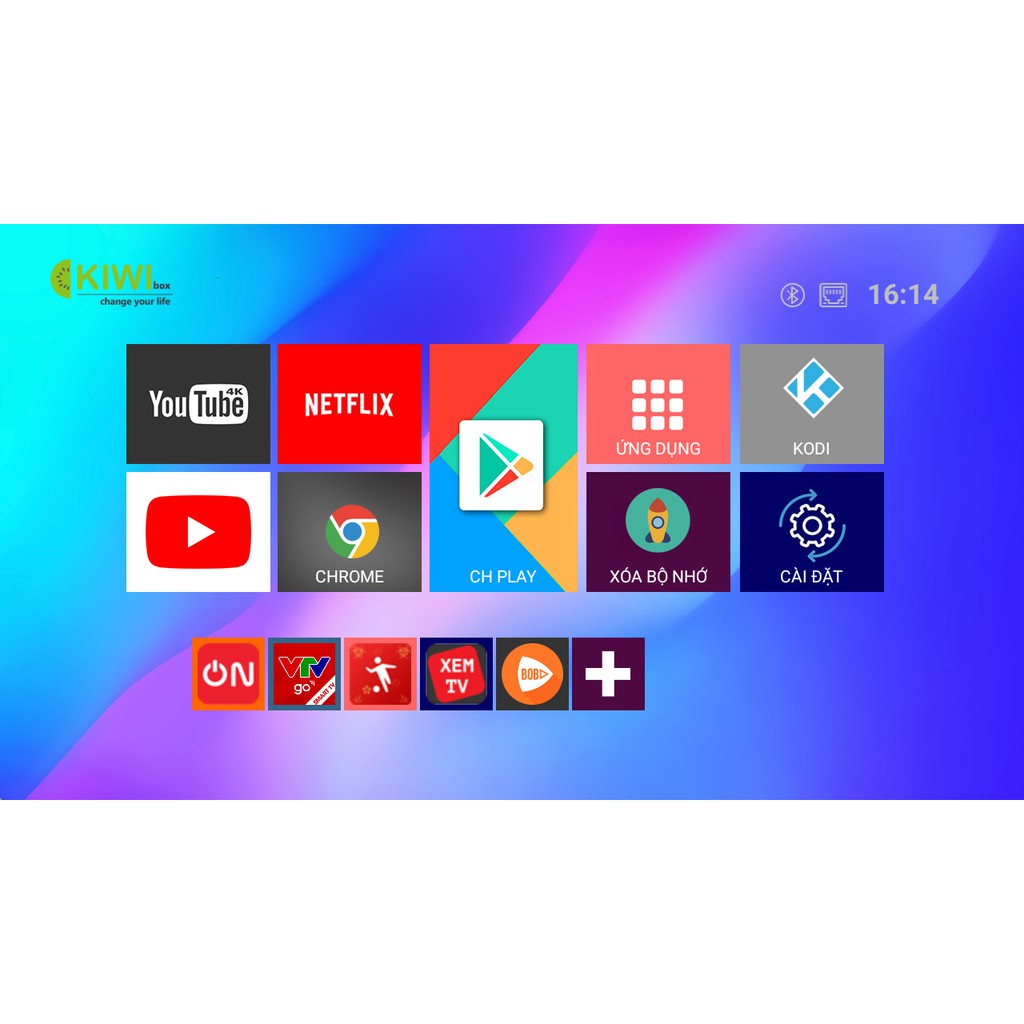 Android tv Box Kiwibox S10 Pro Tặng đk giọng nói- Ram 4GB Rom 16Gb, Android 10, cấu hình cực mạnh- Hàng Chính Hãng
