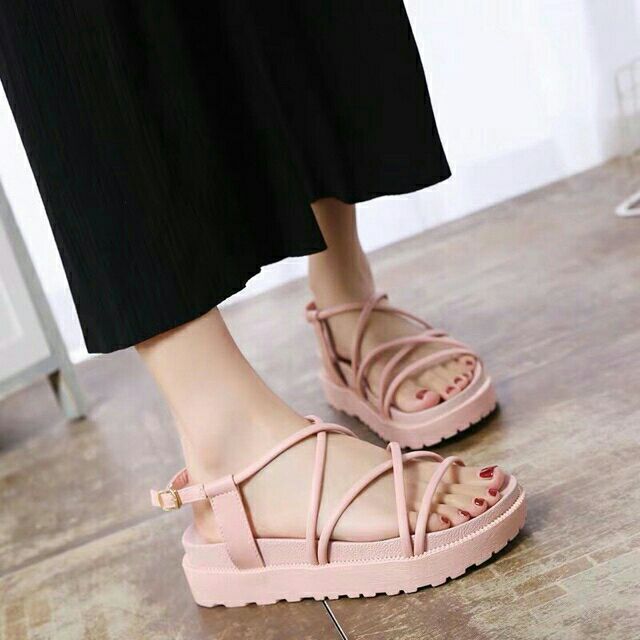 ] Sandal dây chéo sợi mảnh