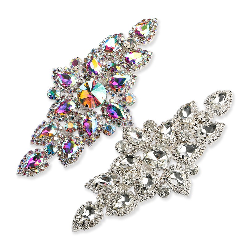 1 Đá Pha Lê Trong Suốt Kích Thước 6.3x13.5cm Dùng Trang Trí Váy Cưới