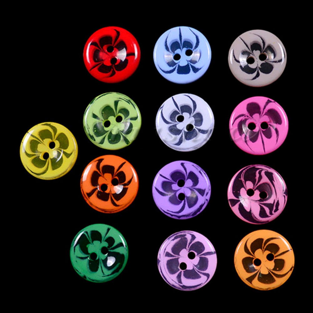 Set 10 Cúc Áo Hình Bông Hoa 14mm