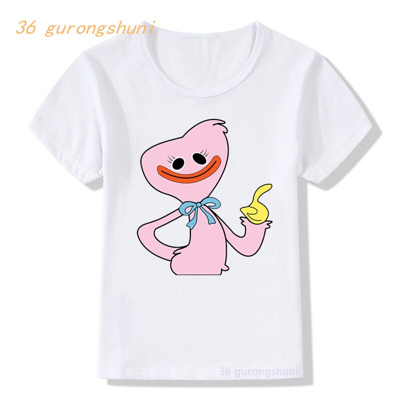 Áo thun trẻ em in hình Game Poppy playtime, Áo Huggy Wuggy dễ thương, chất cotton mặc mát thoải mái NTShirt 02