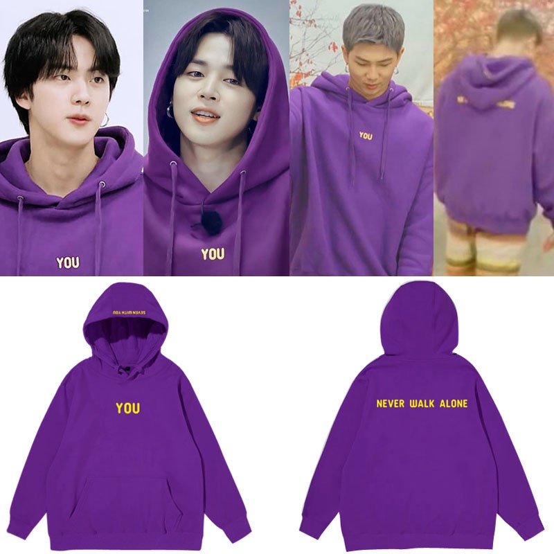 Áo hoodie dáng rộng in họa tiết chủ đề nhóm nhạc KPOP BTS cho cả nam và nữ