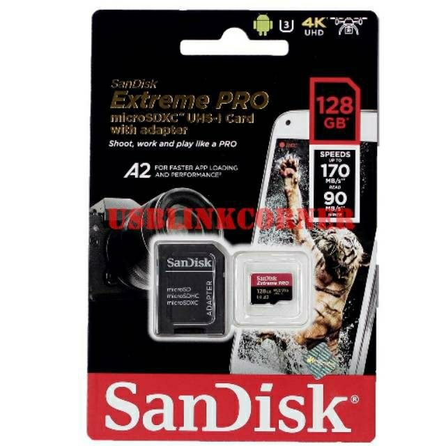 Sandisk Extreme Pro 128gb A2 Up To 170mbs Micro Sdxc