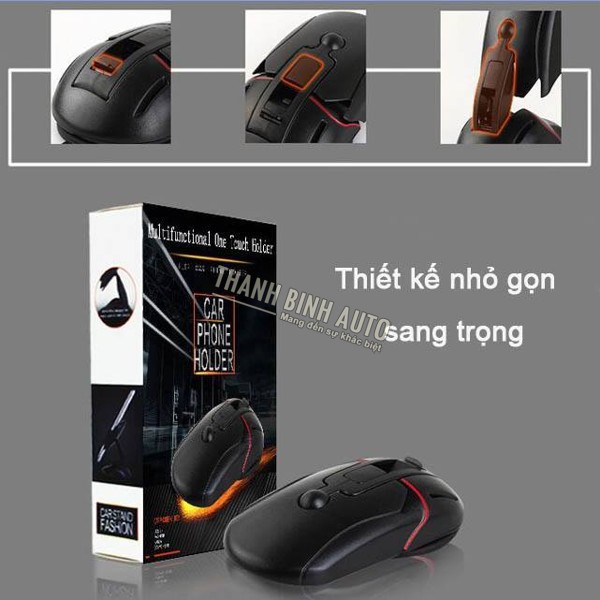 Kẹp Điện Thoại Dùng Trên Xe Ô Tô Mouse Carsun, Giá Đỡ Điện Thoại