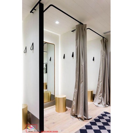 Rèm thay đồ shop quần áo