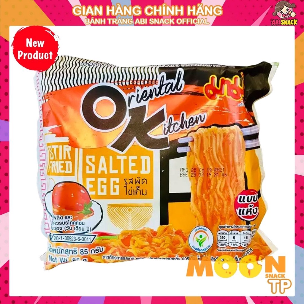 Lốc 4 gói Mì trộn khô cay vị trứng muối Ok Thái Lan 85g/1 gói | BigBuy360 - bigbuy360.vn