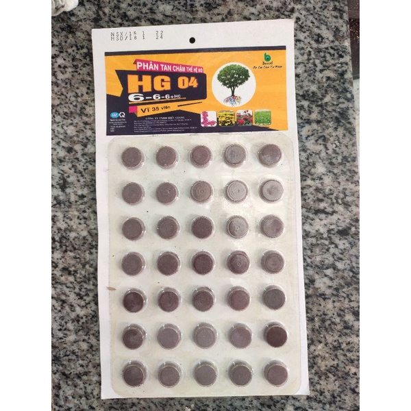 buviplant phân bón viên nén dinh dưỡng hữu cơ tan chậm bón lan bón hoa hồng cực tốt ( 35 viên/ vĩ)
