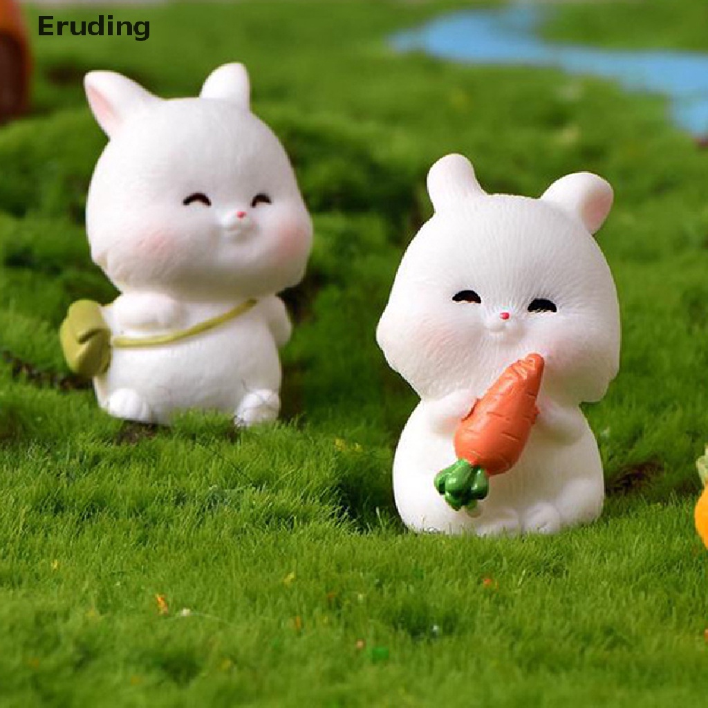 [Eruding] Tượng Thỏ Con Dễ Thương Trang Trí Tiểu Cảnh DIY