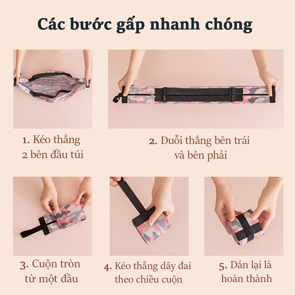 Túi đựng đồ du lịch gấp gọn cao cấp, cỡ lớn, chống thấm nước