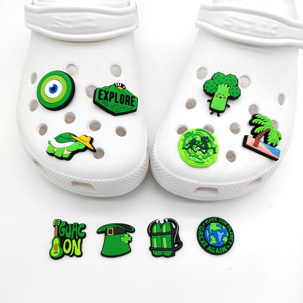 Ghim Cài Giày Crocs Charm Broccoli Turtle Croc Jibbits Mắt Quỷ Dễ Thương Trang Trí Cho Nam