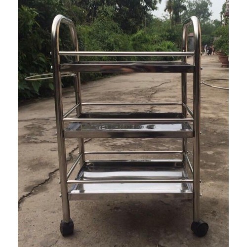 xe đẩy 2 tầng và 3 tầng inox