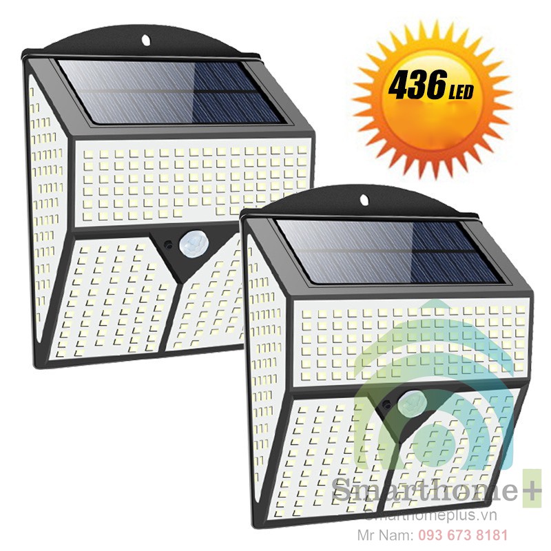 Đèn Năng Lượng Mặt Trời Cảm Biến Chuyển Động PIR 436LED SL201