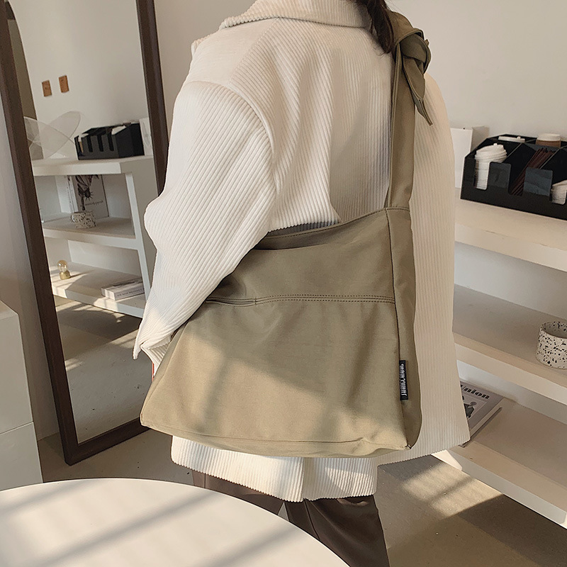 Túi Xách Canvas Ngăn Rộng Phong Cách Hàn Quốc Năng Động Tiện Dụng