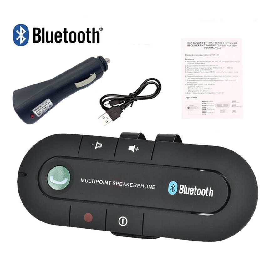 Loa Bluetooth Không Dây Kẹp Trên Xe Hơi Cho Iphone Android