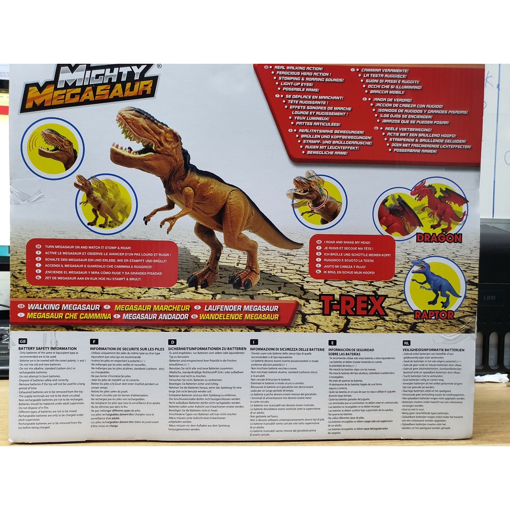 ĐC khủng long bạo chúa T-Rex Mighty Megasaur biết đi gầm gừ