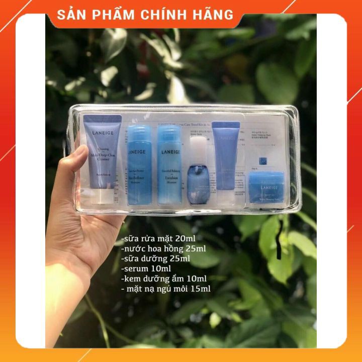 Sét Dưỡng Ẩm Giúp Làm Trắng Da Laneige Mini 6 Món