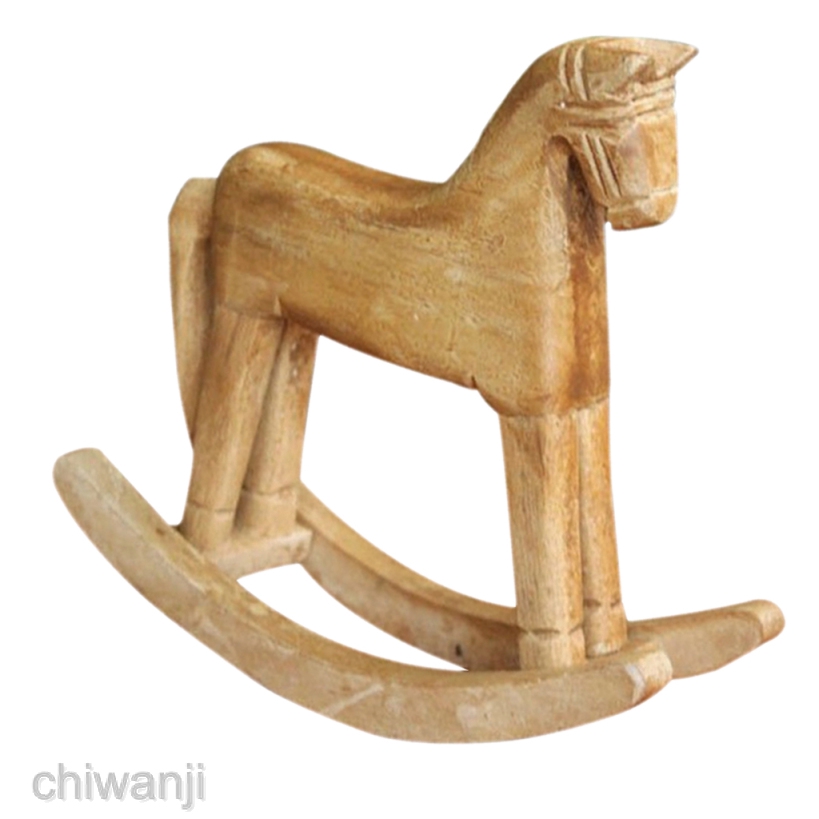 Mô hình con ngựa gỗ trang trí giáng sinh