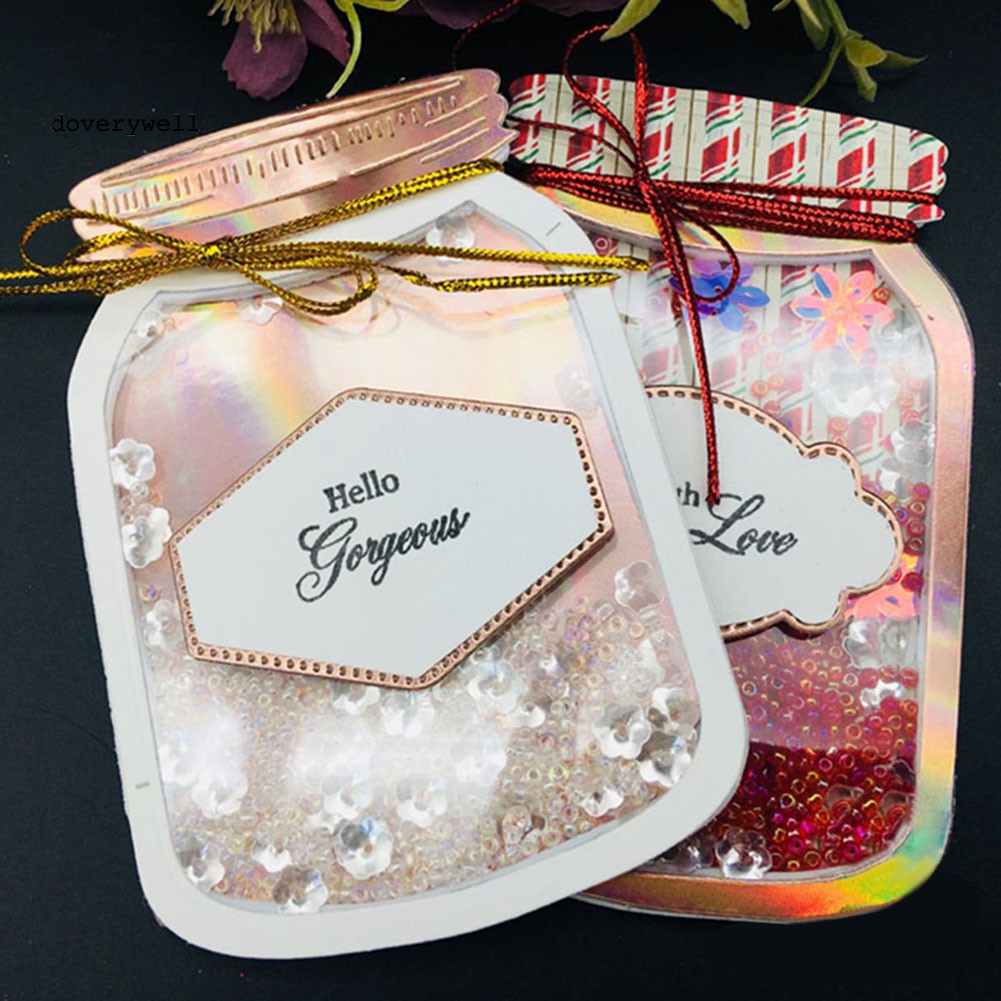 Khuôn Cắt Giấy Làm Từ Kim Loại Hình Lọ Đựng Kẹo