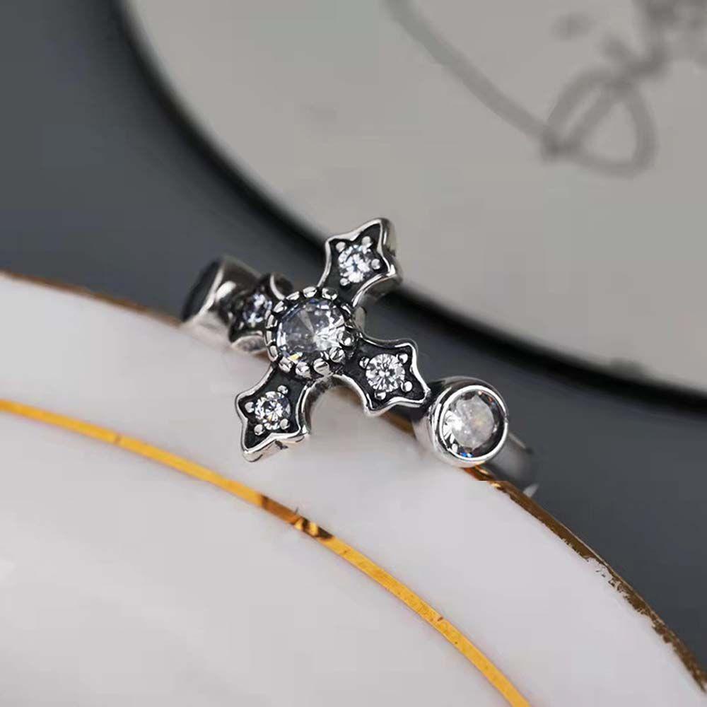 Nhẫn Hở Đính Đá Zircon Cổ Điển Cá Tính Cho Bạn Gái