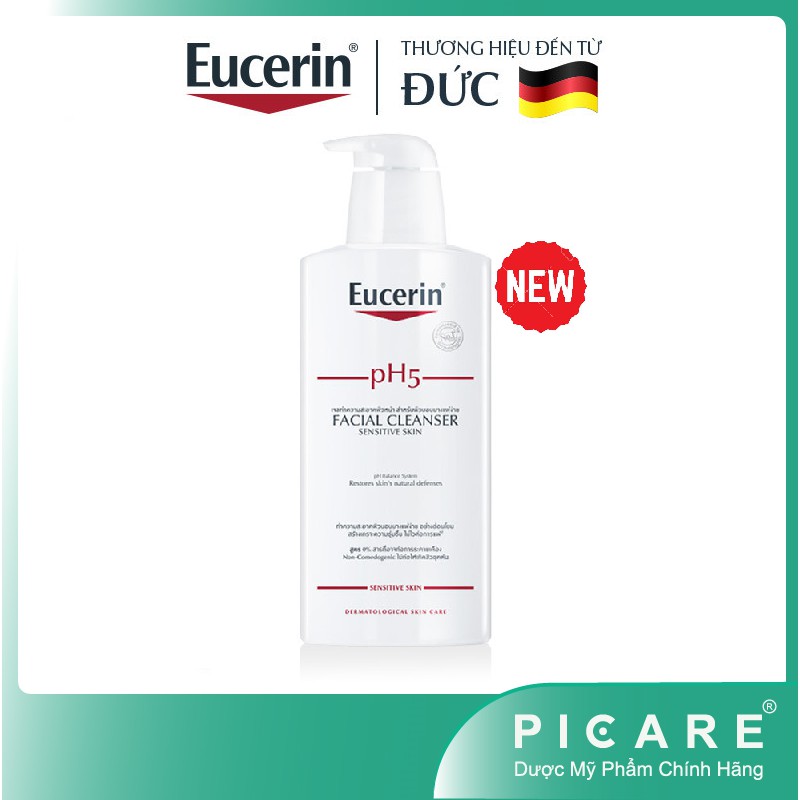 [Mã COSDAY giảm 8% đơn 150K] Sữa rửa mặt pH5 cho da nhạy cảm Eucerin Facial Cleanser Sensitive Skin 400ml