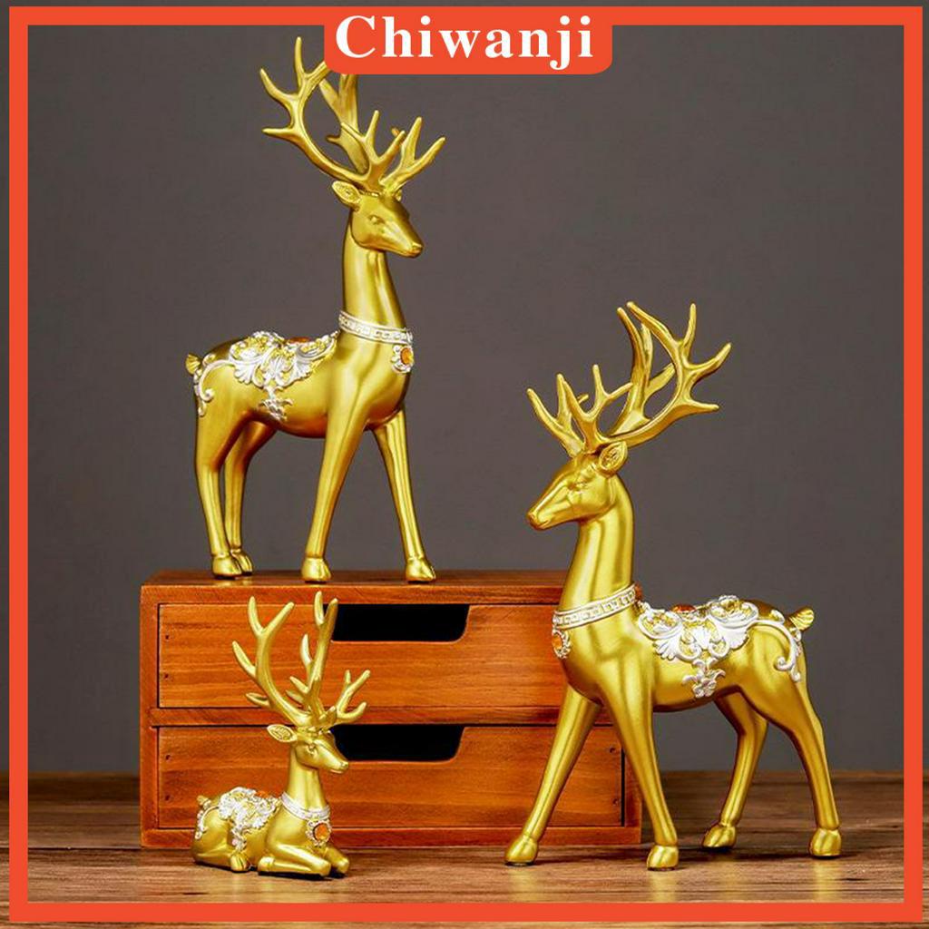 [Chiwanji] Tượng Hươu Cao Cấp Để Bàn Trang Trí Phong Cách Bắc Âu