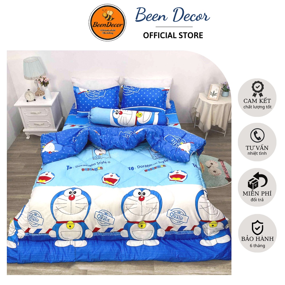 Chăn Ga Gối ĐÔ RÊ MON, Chăn Phao kèm ga giường vỏ gối