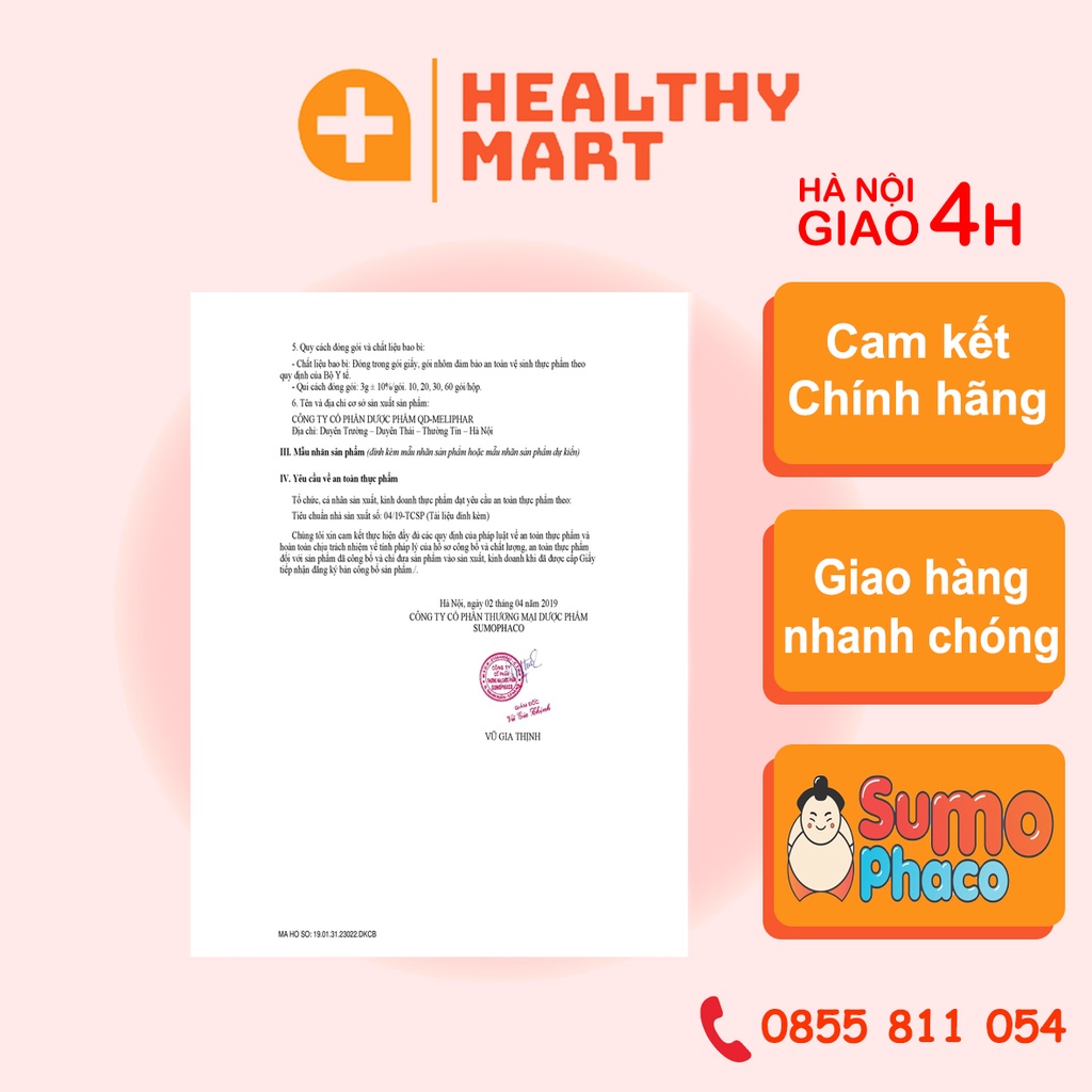 ✔️️️Lacto SumoGold - Men tiêu hóa cốm cho trẻ - Giảm đi ngoài, khó tiêu, đầy bụng H20g