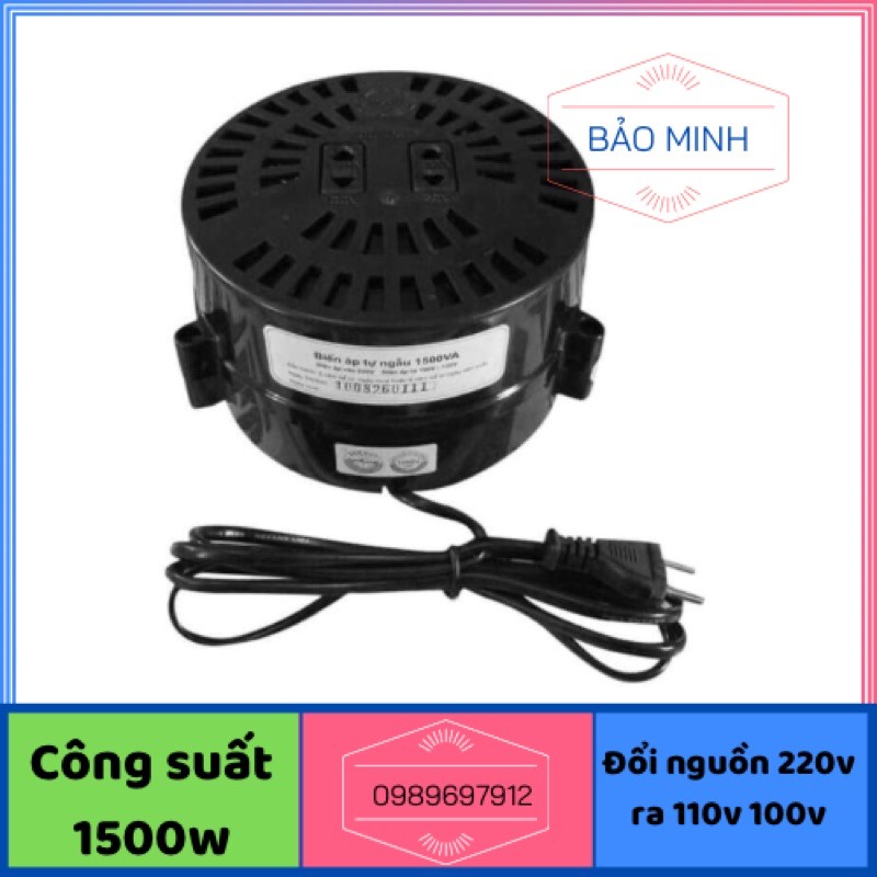 Biến áp lioa 1500w đổi nguồn điện 220v sang 110v 100v