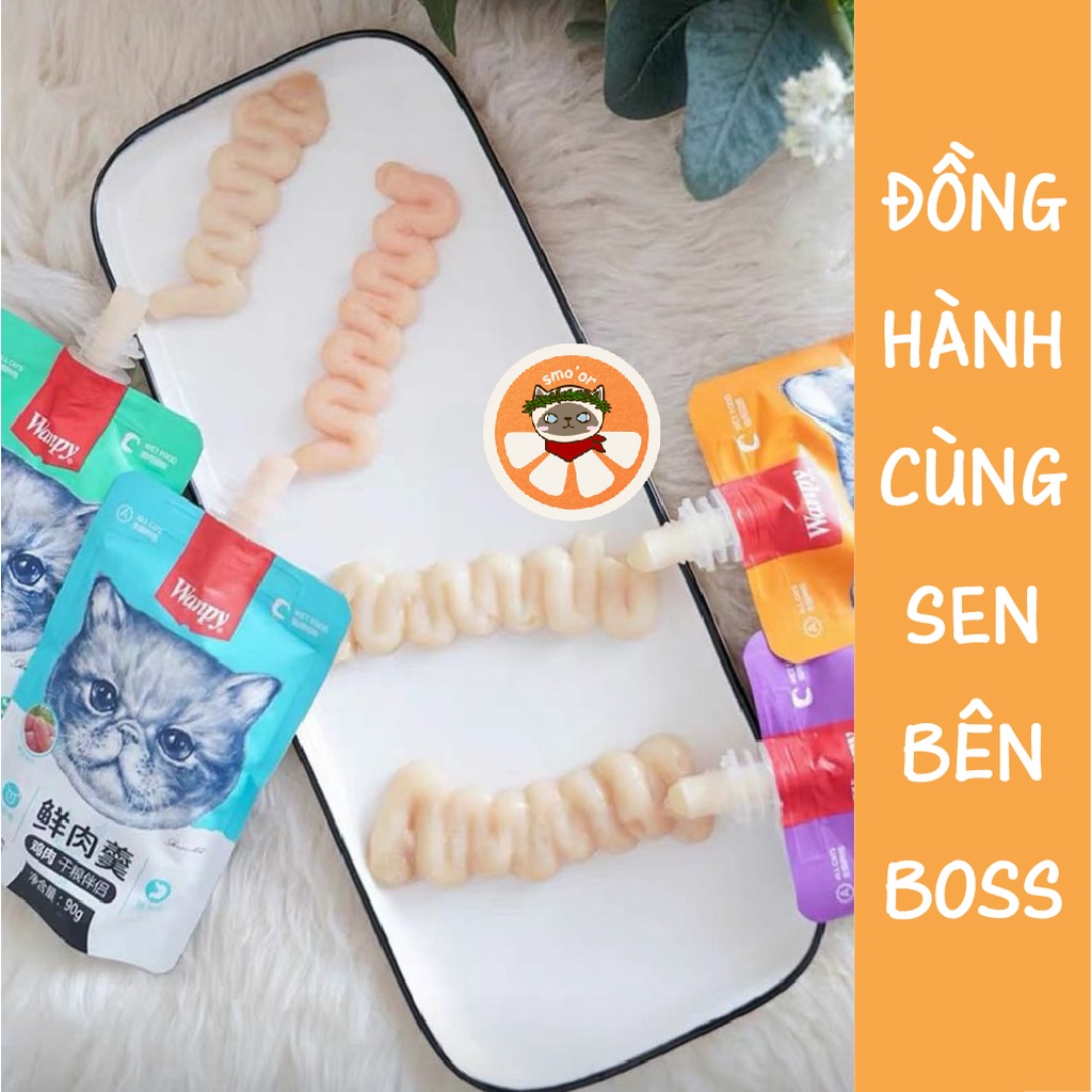 Súp thưởng Wanpy nắp vặn 90g - Pate WANPY HAPPY 100 mèo)