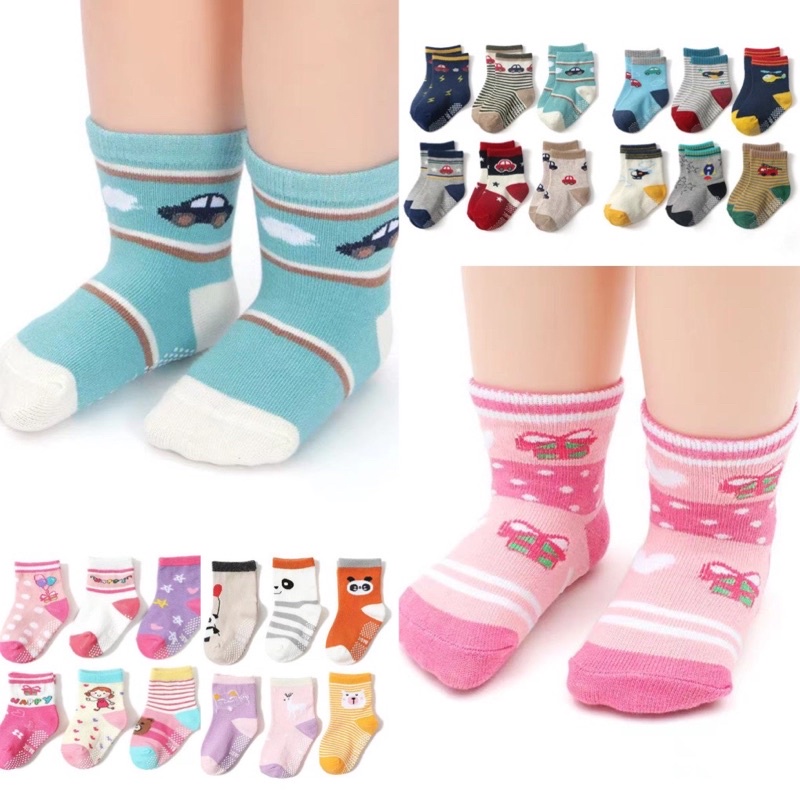 Kids_mart: Set 3 đôi tất XK chống trượt cho bé