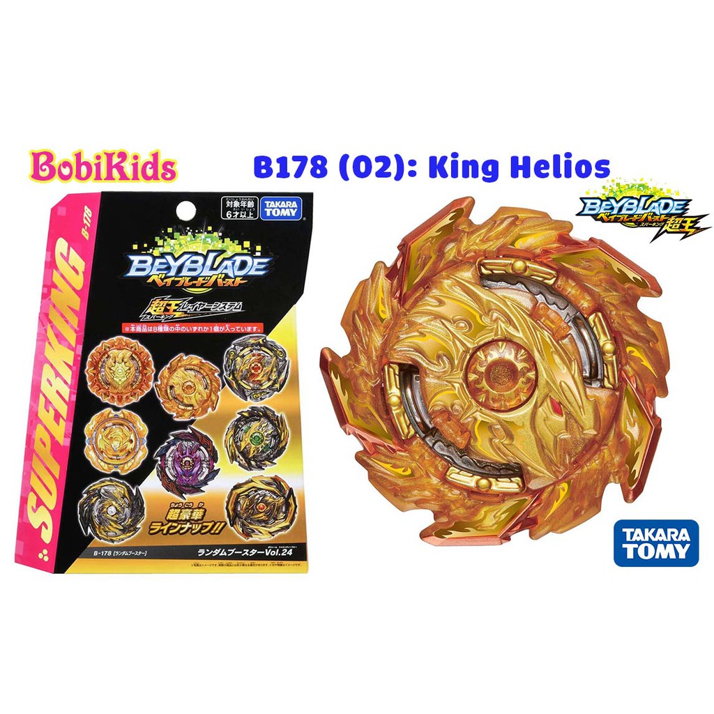 BEYBLADE - Con quay B-178 (02): King Helios Survive 1B | Beyblade Burst TAKARA TOMY B178 Vol 24 (Hàng có sẵn)