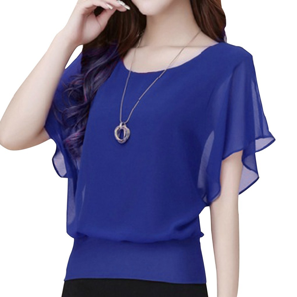 Áo dáng rộng chất Chiffon thời trang mùa hè cho phái nữ