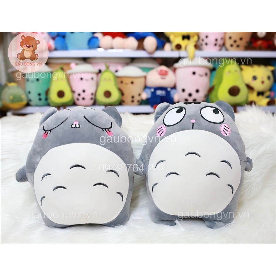 Gối Ôm Gấu Bông Totoro Biểu Cảm Cao Cấp