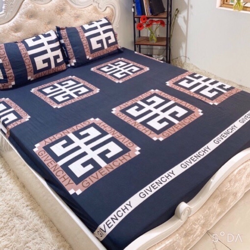 Bộ Ga Giường, Drap Giường Cotton Đũi  3 Món ga chun đủ kích thước 1m6, 1m8, 2m2 kèm 2 vỏ gối 50x70 - ảnh thật