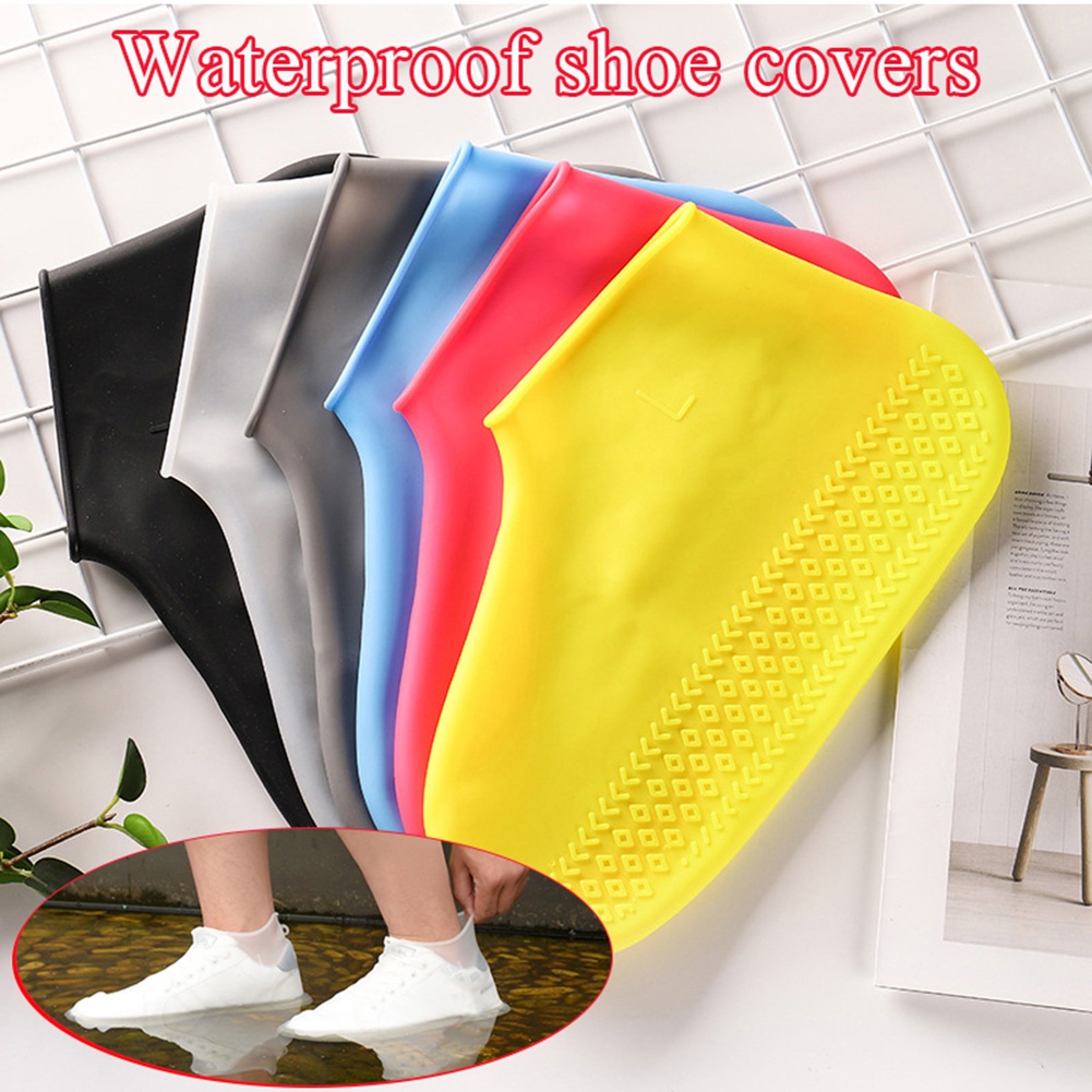 Vỏ Bọc Giày Đi Mưa Bằng Cao Su Silicone Chống Trượt Chống Thấm Nước Tái Sử Dụng Tiện Lợi